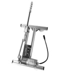 Front view of a silver BOVZOR mini DC 24V reciprocating linear actuator with adjustable stroke and motor, suction cup