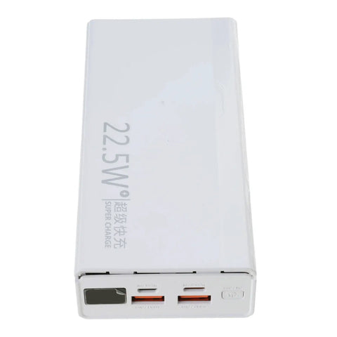 Heavy Duty 22.5W Fast Charging Battery Case For Smartphones And Tablets Built Tough With Smart Temp Control. Front view, clean design, dual USB ports.