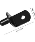 Heavy Duty L Shape Shelf Pegs For Cabinets And Wood Shelves, Nickel Plated Iron Supports, close-up of peg dimensions 0.51 x 1.18 in