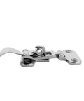 Side view of 316 Stainless Steel Boat No-Rattle Locking Latch, Hold-Down Clamp for Marine Hatch Hardware, rust-resistant, durable.