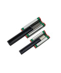 Miniature Linear Guide Rail System MGN7C Carriage 80mm, Smooth Glide, shown top and side views