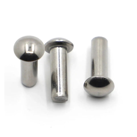 Pro Level 304 Stainless Steel Solid Round Head Rivets M2 50 Pack Self Plugging Fasteners Built Tough With No Nonsense Durability And Rust Resistance For Real Automotive Fixes And Weekend Diy Projects