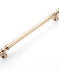 Six Pack Brushed Brass Cabinet Pulls 7.5 Inch Center To Center Hardware Gold Kitchen Cabinet Handles angled view