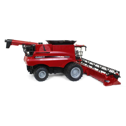 Case IH 8240 Big Farm One Six Scale Combine with Grain Head and Corn Head Set, lights, movable auger, steerable rear wheels