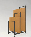 Rock Solid Metal Rolling Cart For Cardboard Storage And Art Drying Rack With Smooth Casters, storing large cardboard sheets.