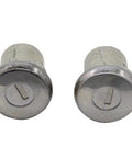 Door Lock Cylinder Key Set For Chevy GMC Trucks And SUVs C10 C20 C30 1965 1987 1500 2500 3500 Blazer Suburban Jimmy Van And Classic GM Models Replacement Lock Barrel, showing two silver lock cylinders.