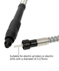 Solid Grip Flexible Shaft Handle Grinder Attachment With Smooth Soft Bend Cable And Compact Precision Drill Chuck for electric drills.