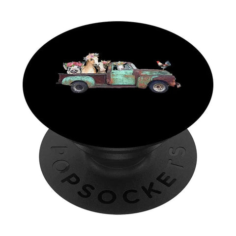 Farm Themed Pickup Truck Swappable Phone Grip With Cute Farm Animals For Farmers And Truckers A Fun Ranch Life Accessory