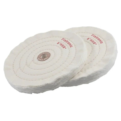2 Pack 8 Inch Cotton Buffing Wheels With Five Eighth Inch Arbor For Bench Grinder Jewelry Polishing Kits High Density Buffing Cotton For Pro Grade Finishes Today