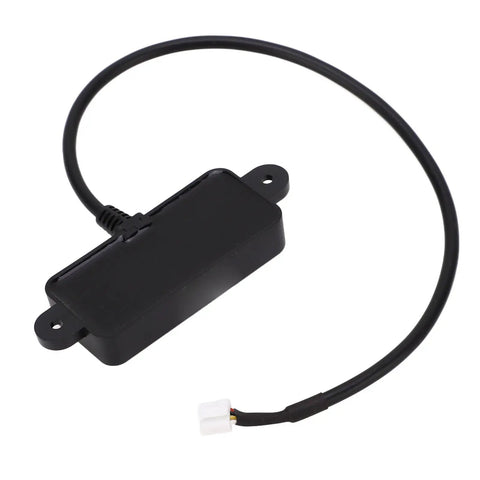 Black Ultrasonic Distance Sensor with UART Control, accurate 3 to 450 cm range, IP67 rated, low power, ideal for robotics and drones.