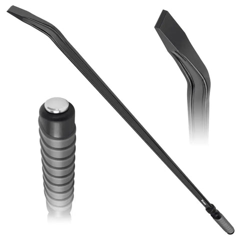 Heavy Duty 48 Inch I Beam Striking Bar With Angled Chisel End And Reinforced Strike Cap Built From Fully Hardened High Carbon Steel