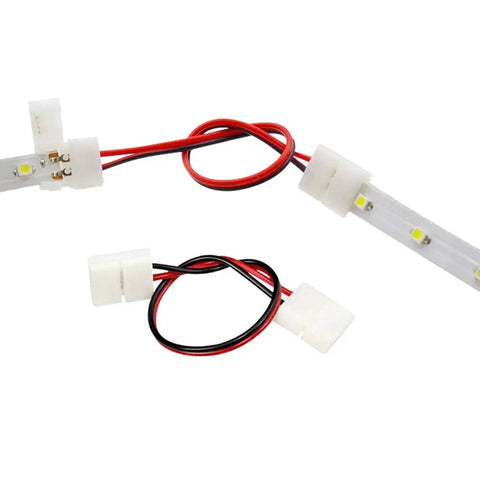 2Pin 8mm LED Strip Connector Kit With Right Angle Corner, T Shape And Gapless Connector For Flexible SMD2835 Tape Lights