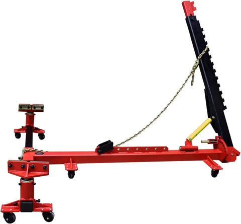 KT 255 Auto Body Puller Frame Straightener Kit With 5 Ton Air Jack and Tools, red frame, side view
