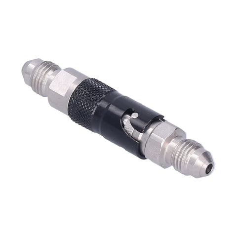Top Tier AN3 Quick Disconnect Coupler Aluminum Alloy Brake Line Adapter For Turbo Swap Jobs And Hydraulic Brake System Upgrades Featuring Leak Proof Seal Design And Rotating Joint For Hardcore Motorsports Gearheads, black center