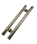 Modern Round Sliding Barn Door Handle For Glass And Wood Doors, Sturdy Bronze Finish, 60cm Or 100cm By 70cm, Entry Door Hardware