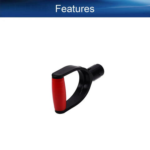 Red D Type Shovel Grip Handle With 1.25 Inch Inner Diameter PVC Replacement Non Slip Textured Labor Saving Grip for tools