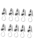 Stainless Steel Curtain Clips Hooks 30 Piece Set For Easy Hanging Of Draperies Durable Heavy Duty Design For Home And Office Use Rustproof And Smooth Glide - 10 hooks shown