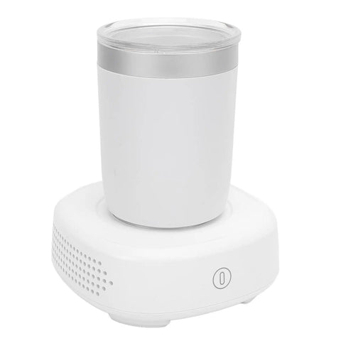 Electric Smart Cooling And Heating Coffee Mug With Intelligent Temperature Control To Rapidly Chill Or Warm Your Drinks on charging base.