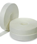 No Sweat Heavy Duty White Craft Paper Banding Tape Strapping Roll 1.14 Inches Wide By 498 Feet Long, stacked rolls.