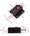 10 Pack Hella Sturdy Automatic Spring Latch Bolt For Cabinets Drawers And Doors black 37x35mm ABS housing with iron pin