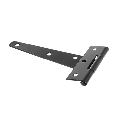 4 Pack Black T Shape Triangle Door Hinges 3 Inch For Cabinets Gates Sheds Wood Boxes Durable Corrosion Resistant Easy Install DIY Hardware