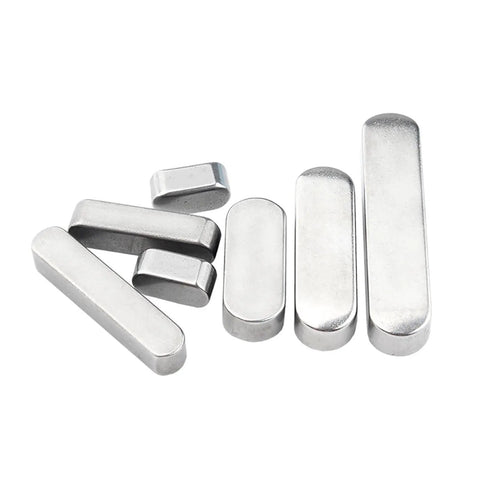 6x6mm Feather Key Set For Drive Shafts In A2 304 Stainless Steel Round End Parallel Keys Heavy Duty Machining Shaft Keys 10 Pack