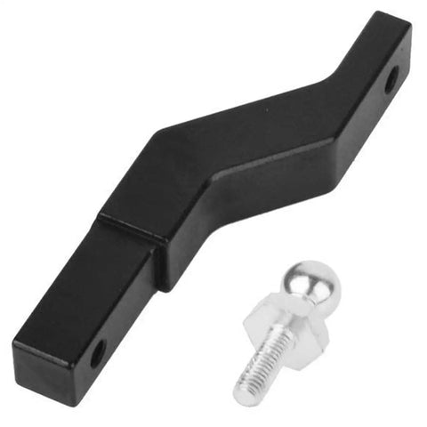 Black Aluminum Trailer Tow Drop Hitch Receiver For 1 By 10 RC Crawlers CNC Precision Alloy Build Easy Install Multi Height Adjustment