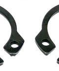 Close-up of Workhorse Assorted Retaining Ring Set 250 pcs 5 to 20 mm black 65Mn steel snap rings, C-type design.
