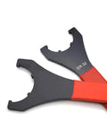 Heavy Duty ER Collet Wrench For ER32 UM And ER25 UM Plus ER40 UM Nut Spanner showing red grip and black oxidized finish.