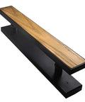Front view of Matte Black Glass Door Handle Set Built Tough With Aluminum Alloy And Solid Wood For Smooth Push Pull Action.
