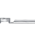 Heavy Hitter 58mm Bottomless Portafilter Fits Breville Sage Espresso Maker, solid 304 stainless steel with flat handle.