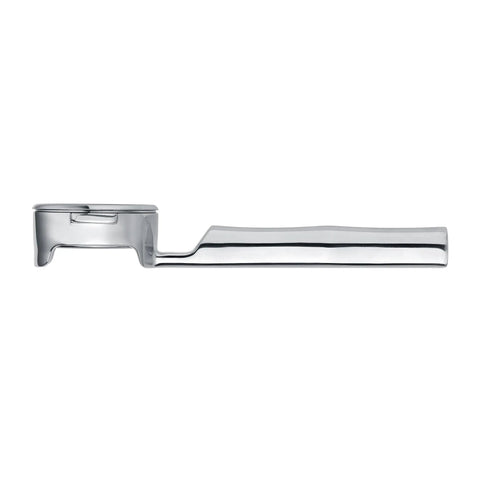 Heavy Hitter 58mm Bottomless Portafilter Fits Breville Sage Espresso Maker, solid 304 stainless steel with flat handle.