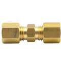 Brass compression tube fitting comp union coupling, assorted sizes 1/8–1/2 in
