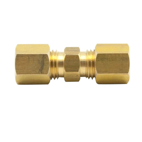 Brass compression tube fitting comp union coupling, assorted sizes 1/8–1/2 in