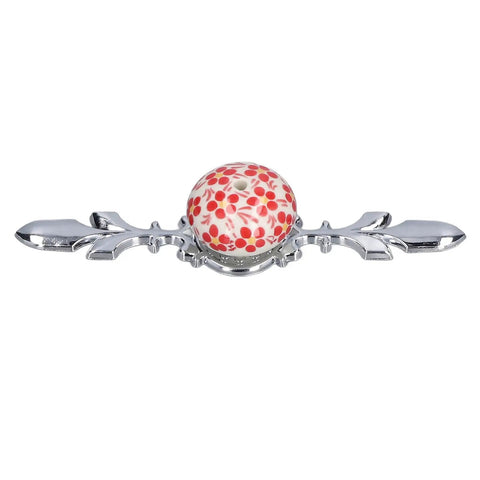 Next Level Blue And White Porcelain Cabinet Handles Featuring Heavy Duty Zinc Alloy Base Two Piece Drawer Set For Bedroom Furniture And Cupboards That Are Straight Up Gorgeous with floral design.