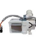 Beefy Drain Pump WH23X24178 For GE Washer Replacement, Heavy Duty Appliance Part, white plastic pump with wiring