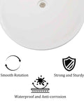 Heavy Duty Eight Inch Clear Acrylic Lazy Susan Turntable Smooth Rotation Kitchen Countertop Organizer showing smooth rotation feature.