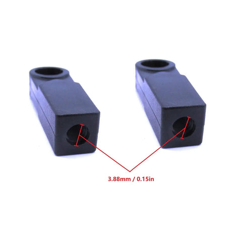 Heavy Duty Remote Control Cable End For Yamaha Outboard Engine Shift And Throttle Mounts Directly On Engine Easy Install For 6HP To 300HP Models From 1984 Through 2012 Replaces OEM Part 6E5 48344 00 Includes Two Pieces, close-up of mounting hole.
