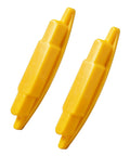 Magnetic Stud Finder, Wall Stud Detector for Drywall and Wood, 2 Pack, showing two yellow plastic tools for easy detection.