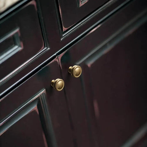 Champagne Bronze Round Cabinet Knobs Six Pack With Smooth Domed Top And Subtle Flared Base For A Polished, Modern Kitchen Look