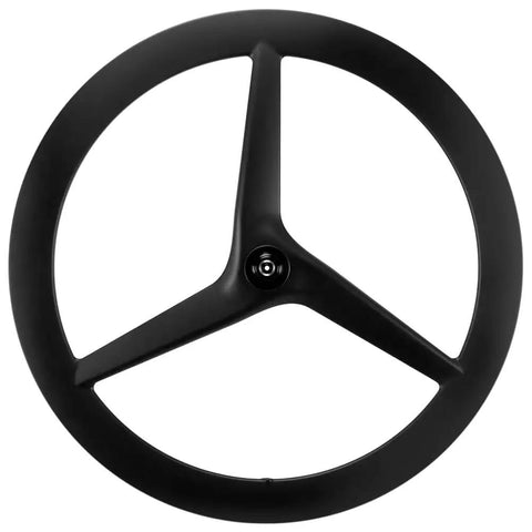 Carbon Tri-Spoke Road Wheelset 700c Tubeless Ready 55/25mm Profile UD Matte Toray T700 Rim V Brake Compatible Shimano 8-12 Speed