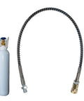 Heavy Duty Air Hose For Compressor Featuring Leak Free Steel And Brass Fittings With Anti Twist Flexible Line.