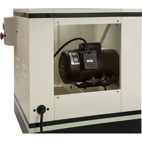 Heavy Duty 15 Inch Electric Wood Planer With A Beefy 3 HP Motor And Rock Solid Cast Iron Table Designed For Smooth Operation Featuring Ball Bearing Rollers And Reliable Magnetic Switch For Killer Results