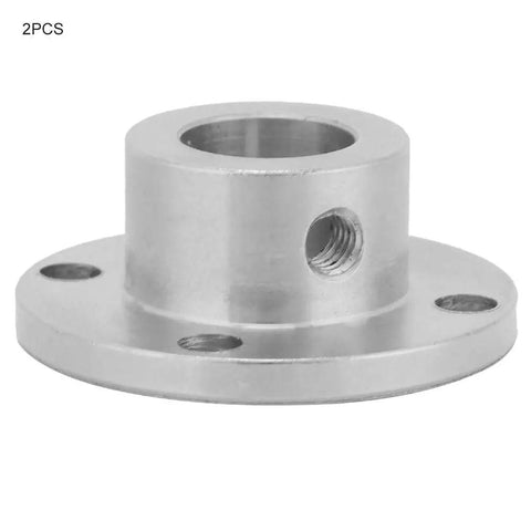 Built Tough Rock Solid Flange Coupling Shaft Connector 12mm Bore Electroplated Iron Motor Hub For Industrial Gearbox Hassle Free Mount Zero Backlash 18mm Od Two Pack close-up of flange coupling