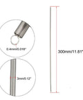 Stainless Steel Tension Spring With Dual Hooks, 0.016 Inch Wire Diameter, 0.12 Inch Outer Diameter, 11.81 Inch Free Length shown in detail