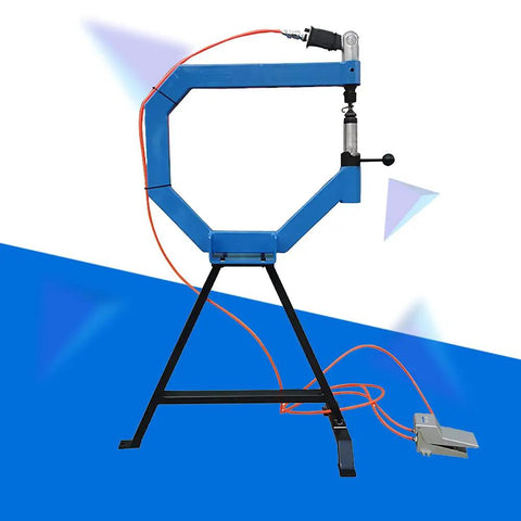 Badass Pneumatic Planishing Hammer Four Inch Throat Air Polisher With Three Piece Radius Anvils For Quick Sheet Metal Shaping And Hardcore Blacksmith Jobs Up To One Hundred Psi