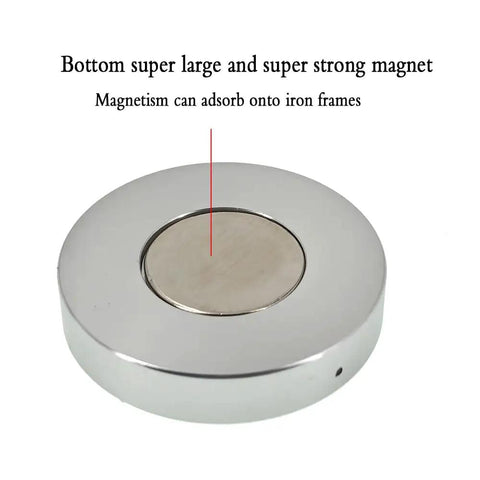 Pro Grade Aluminum Alloy Universal Horizontal Level Tool With Bubble Level Circle 2.4 Inches 60mm Magnetic Silver Green Built For Construction And DIY Projects, round magnetic base