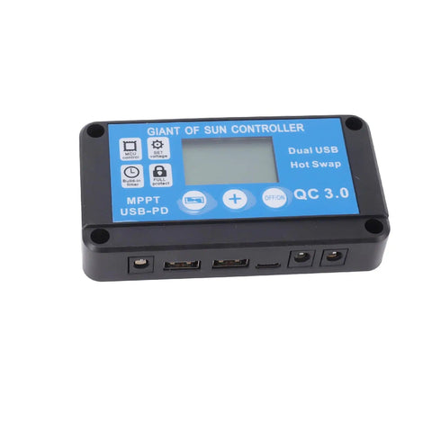 20A 12V 24V Controller for 100W Solar Panel Kit With Monocrystalline Module featuring dual USB ports, QC 3.0 for car camping
