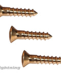 Silicon Bronze Wood Screws, Oval Head, Slotted Drive, Size 8 By One Half Inch, 50 Pack, displayed, exterior and interior use