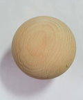 Top view of Real Deal Unfinished Beech Wood Cabinet Knob, round, 60mm, perfect for drawers and cabinets, pack of four.